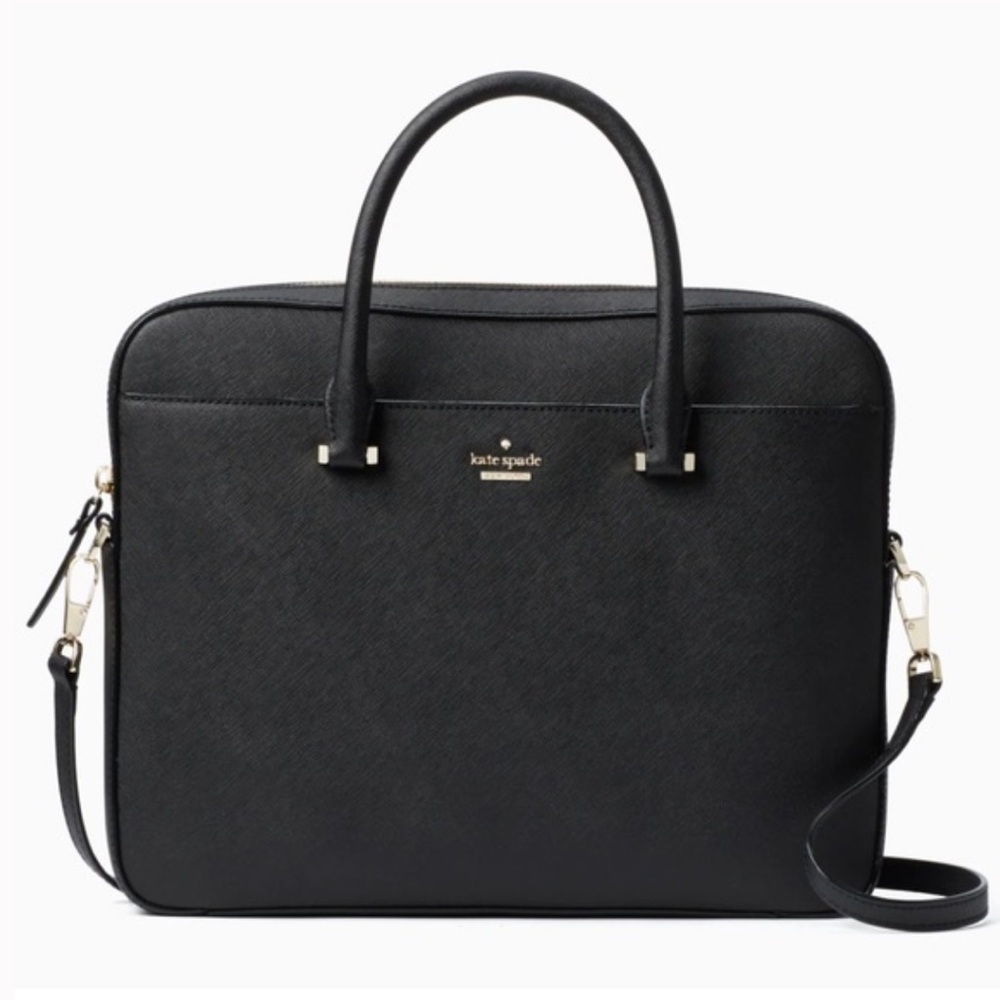 Kate Spade Black Saffiano Leather Laptop Bag